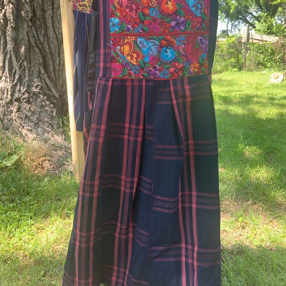 MEXICANA Dresses & Skirts - Mexican Overall Dress Embroidery  Sz M